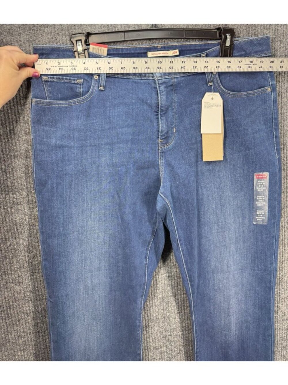 Levis 315 Shaping Boot Cut Jeans Womens 22W M Medium Wash Mid Rise Stretch NEW - Picture 14 of 15